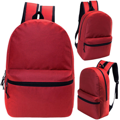 12 Basic 18,5 'Rucksäcke in 6 verschiedenen Farben & Ihre Wahl von 12 Bulk Hygiene Kits - Wholesale PFLEGE Package: Obdachlos, Notfall, Wohltätigkeit