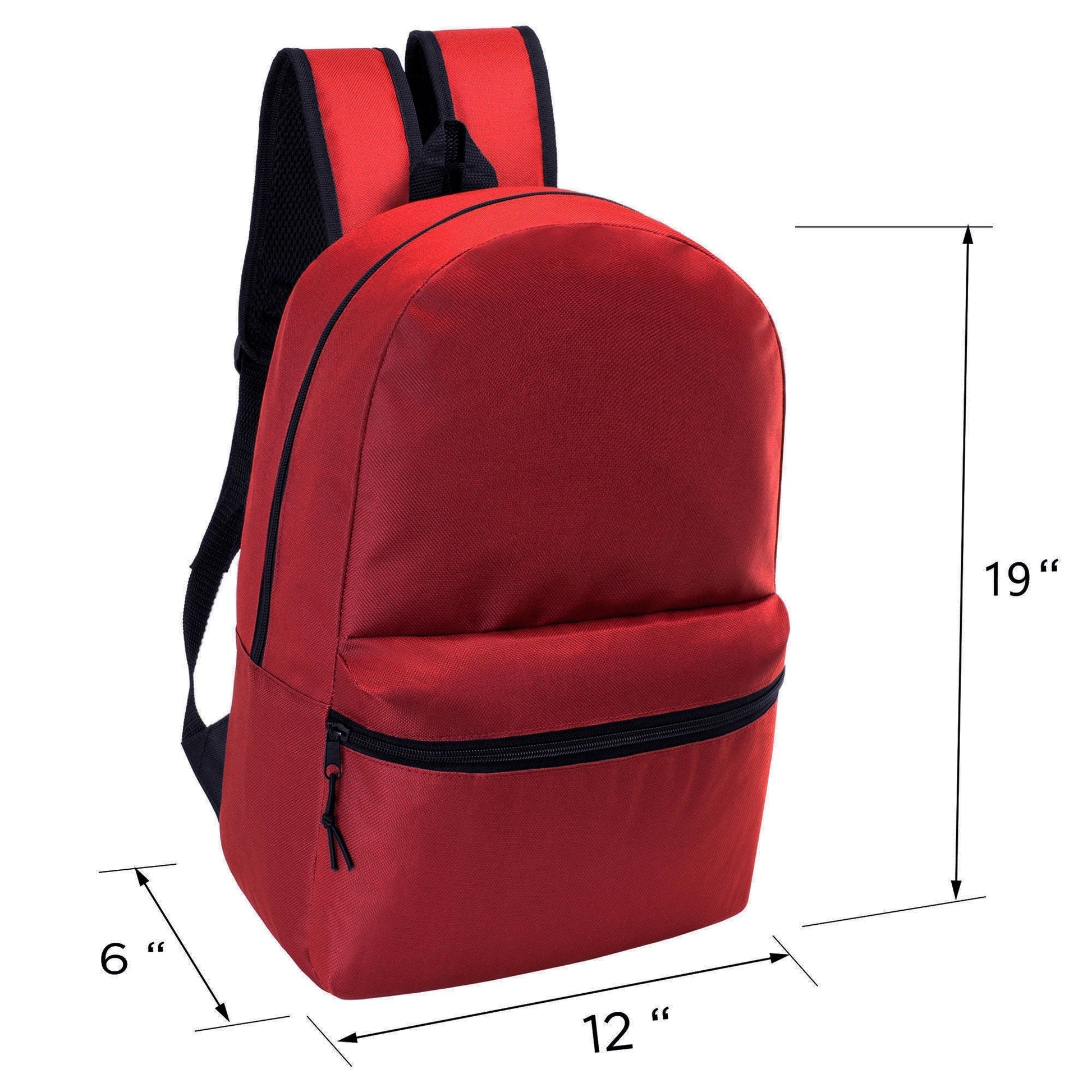 12 Basic 18,5 'Rucksäcke in 6 verschiedenen Farben & Ihre Wahl von 12 Bulk Hygiene Kits - Wholesale PFLEGE Package: Obdachlos, Notfall, Wohltätigkeit