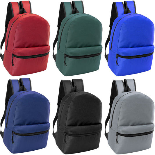 18,5 'Kids Basic Wholesale Rucksack in 6 Farben - Bulk Case von 24
