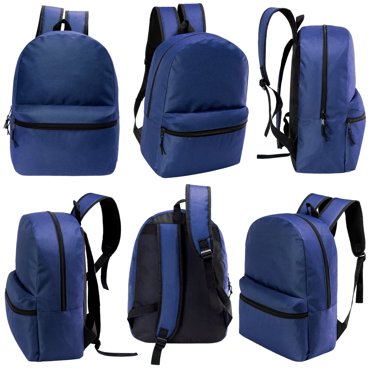 12 17 'Klassische Rucksäcke in Marineblau Blau & Ihre Wahl von 12 Bulk Hygiene Kits - Wholesale PFLEGE Package: Obdachlos, Notfall, Wohltätigkeit