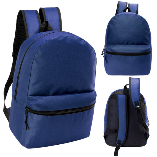 17 'Kids Basic Wholesale Rucksack in der Marine - Bulk Case von 24 Rucksäcken