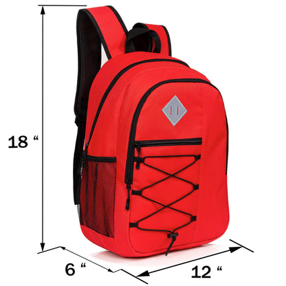 18' Wholesale Rucksack - Bungee Design, gepolsterte Rückseite, Laptop Sleeve - Bulk Case von 24