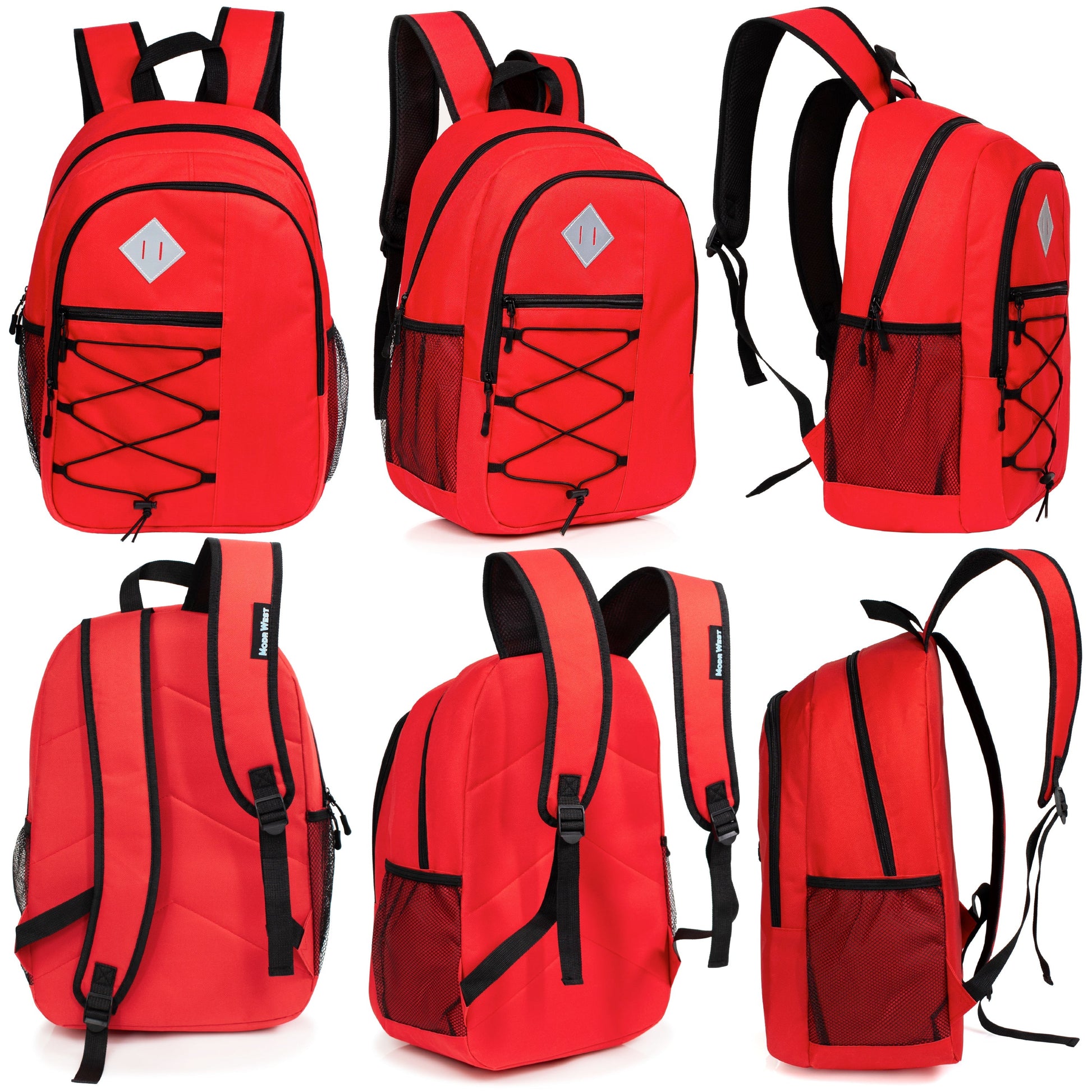 18' Wholesale Rucksack - Bungee Design, gepolsterte Rückseite, Laptop Sleeve - Bulk Case von 24