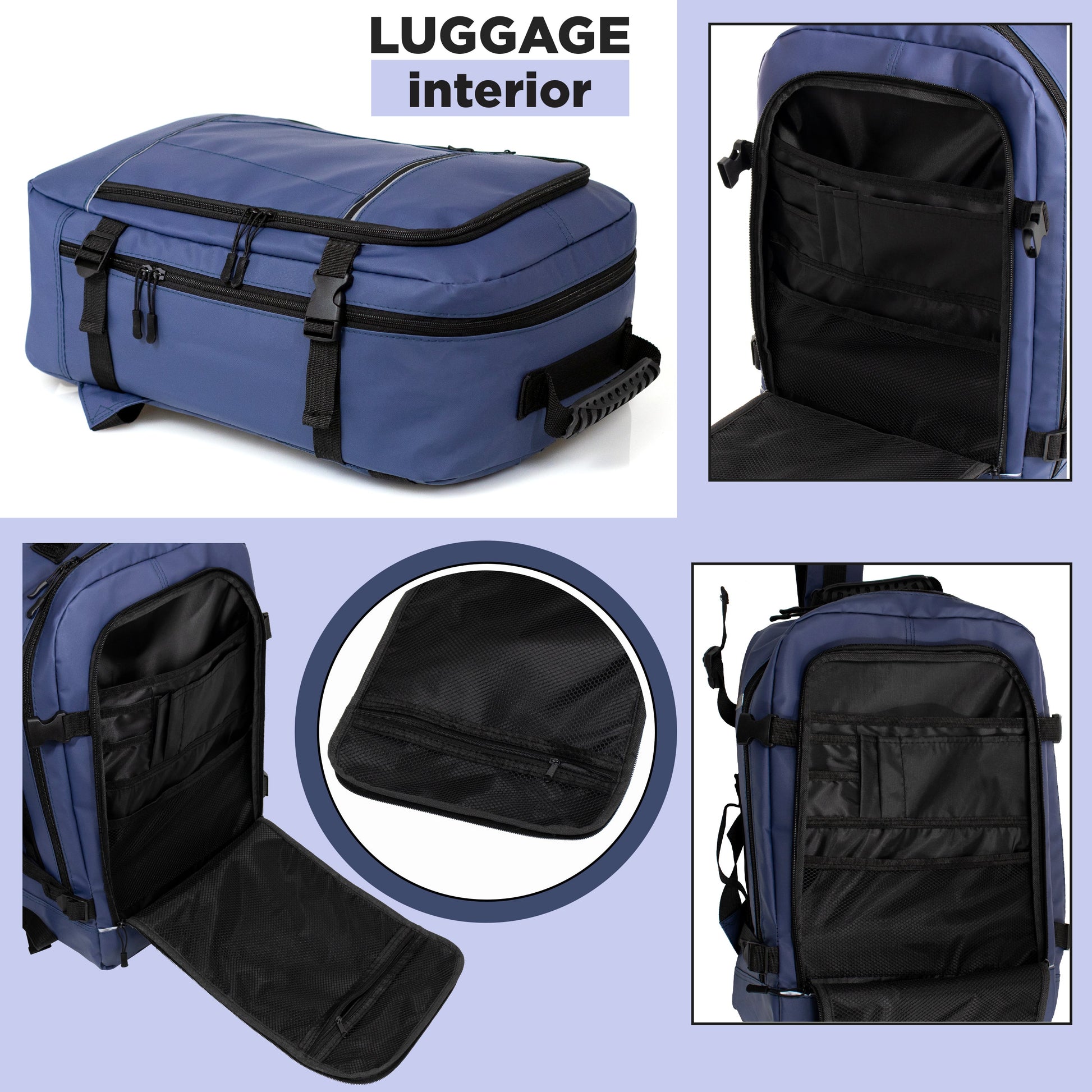 18' Deluxe Padded Back Wholesale Travel Rucksack mit einem Organisator - Bulk Case von 12