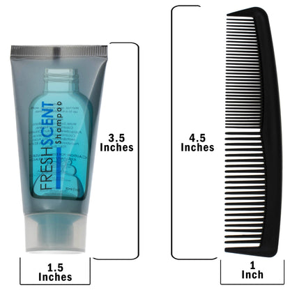 9 Stück Deluxe Wholesale Hygiene Kits - Reise Toilettenzubehör - Massenkoffer von 96