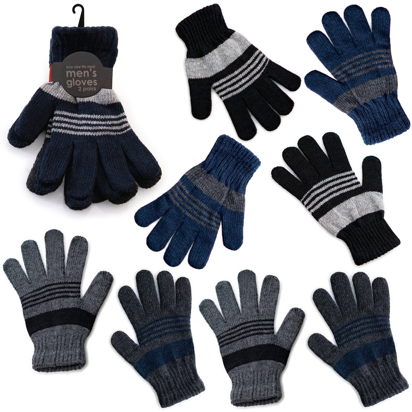 Verschiedene Farbe Großhandels-Winterhandschuhe für Männer in 4 Farben - Bulk Case von 96