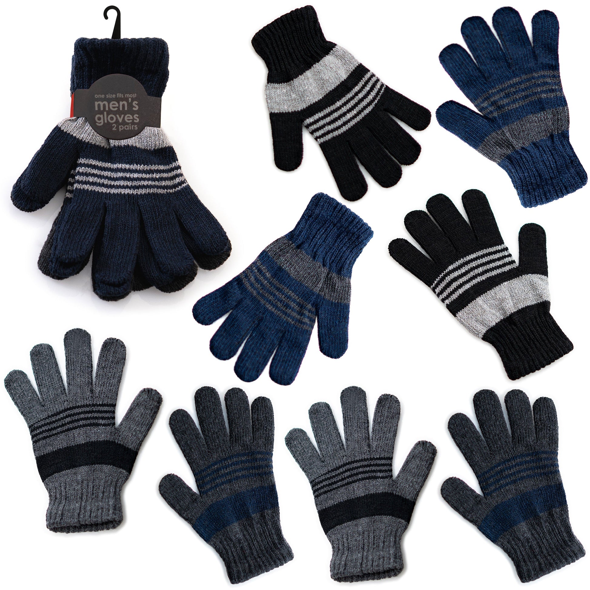 Verschiedene Farbe Großhandels-Winterhandschuhe für Männer in 4 Farben - Bulk Case von 96