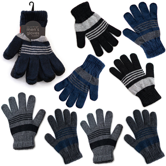 Verschiedene Farbe Großhandels-Winterhandschuhe für Männer in 4 Farben - Bulk Case von 96
