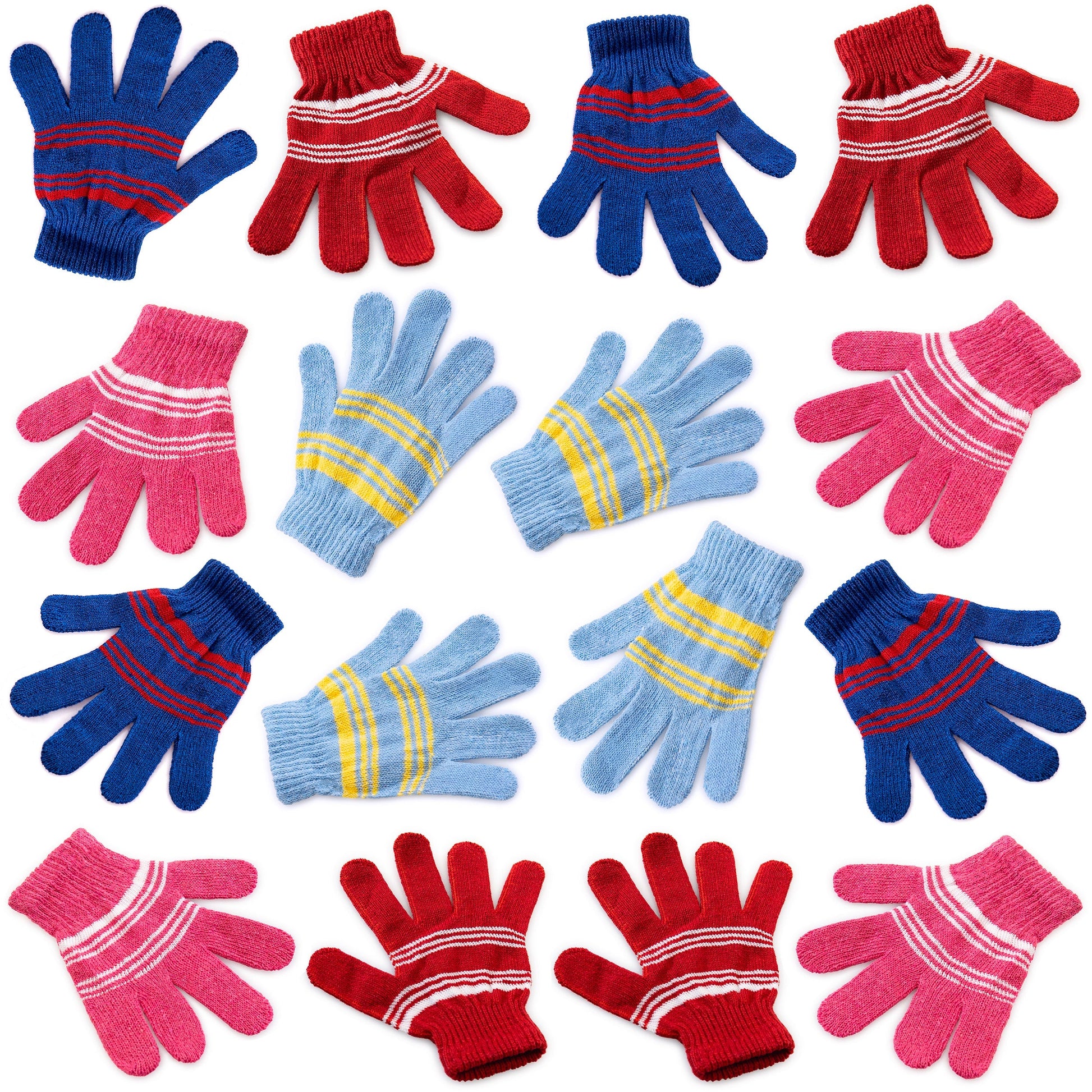 Verschiedene Farbe Großhandels-Winterhandschuhe für Frauen in 4 Farben - Bulk Case von 96