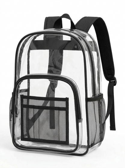 Klare Rucksäcke 17 Zoll – Transparente Buchtaschen für Schule, Sicherheit, Veranstaltungen – Langlebiges PVC mit verstärkten Straps – 24 Packung