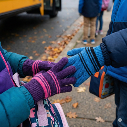 Verschiedene Farbe Großhandels-Winterhandschuhe für Kinder - Unisex - Bulk Case von 96