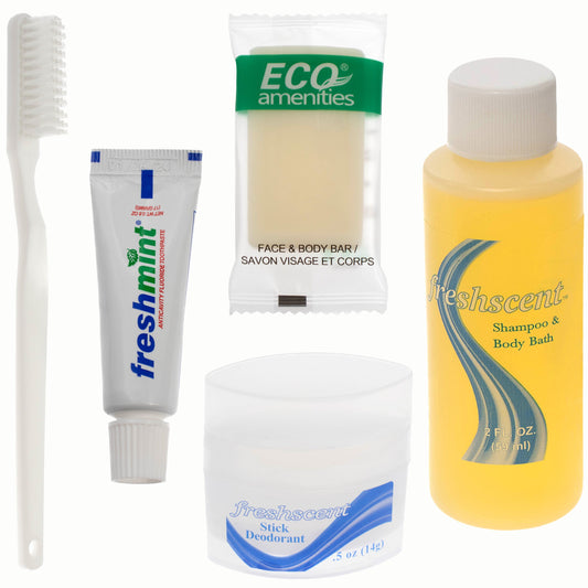 5 Stück Großhandelshygiene-Kits - Reisen, Mieten, Obdachlose - Massenkoffer von 96