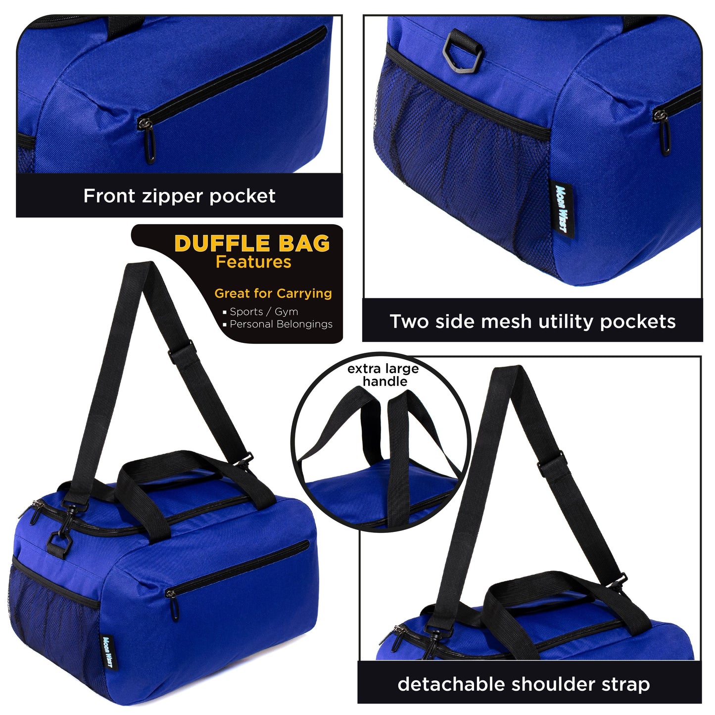 24' Wholesale Duffel Bags in 5 verschiedenen Farben - Bulk Case von 12 Duffles