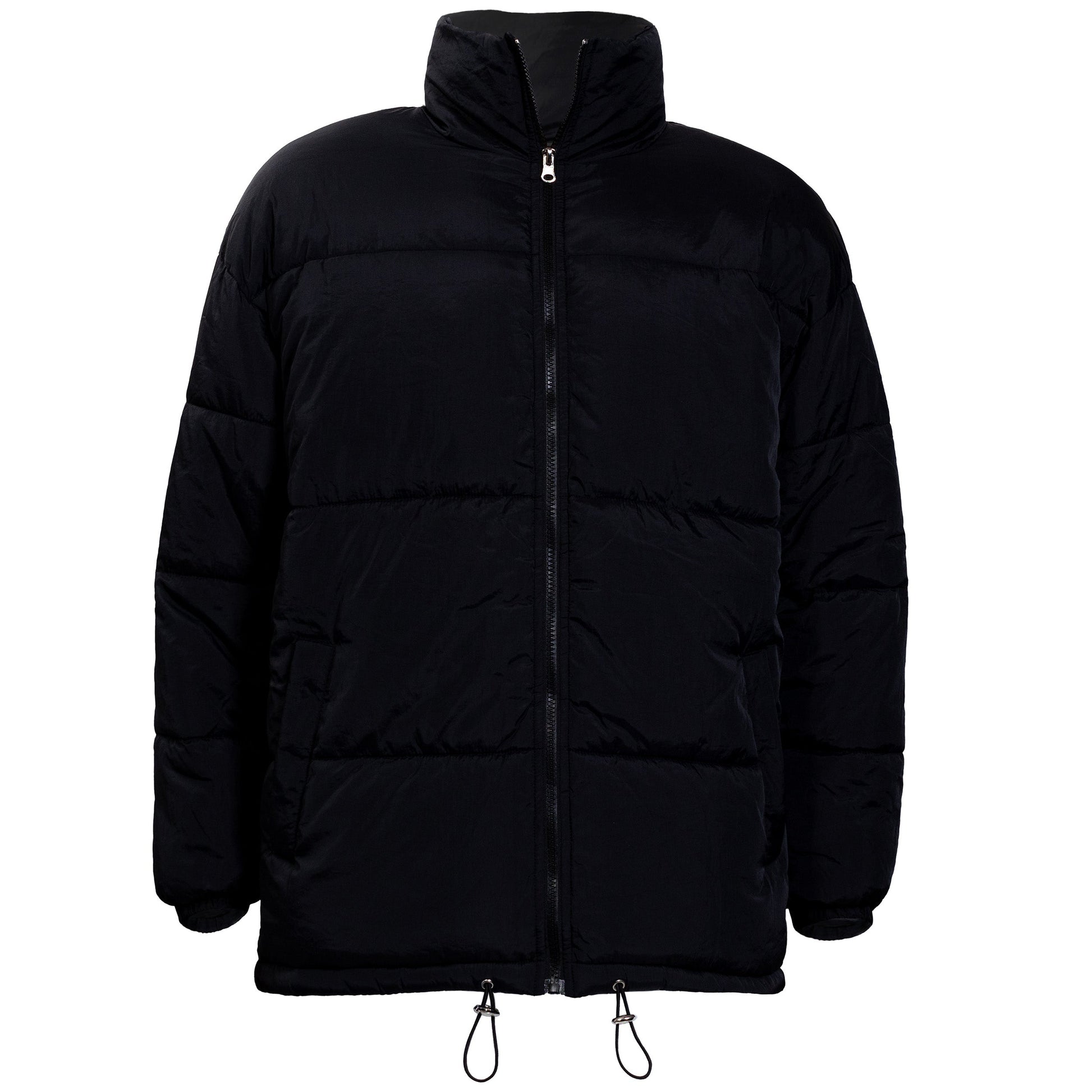 Warme Winter-Mäntel in Schwarz (nur große Größen) - Bulk Case von 12 Winterjacken