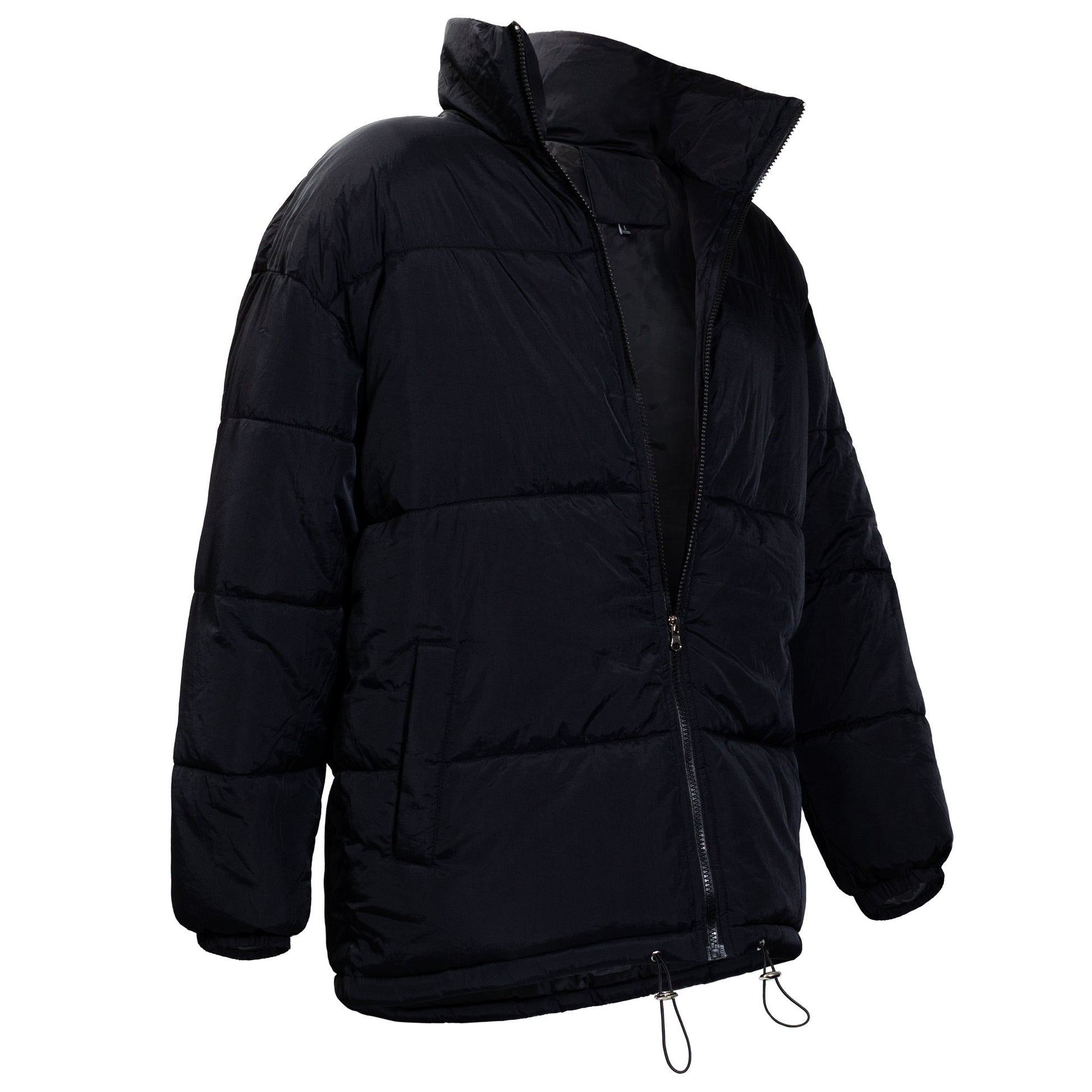 Warme Winter-Mäntel in Schwarz (nur große Größen) - Bulk Case von 12 Winterjacken