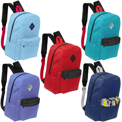12 Wholesale 17 'Paded Rucksäcke in 5 zufälligen Drucken & 12 Bulk School Supply Kits Ihrer Wahl