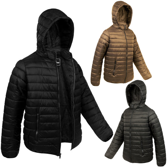 Herren-Hooded Warm Winter Wholesale Coats in 3 verschiedenen Farben und Größen - Bulk Case von 12 Winter Jacken
