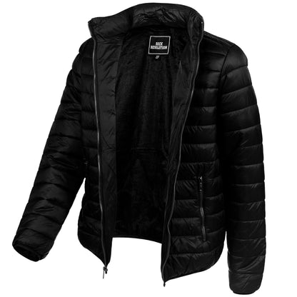 Herren-Hooded Warm Winter Wholesale Coats in Schwarz in verschiedenen Größen - Bulk Case von 12 Winter Jacken