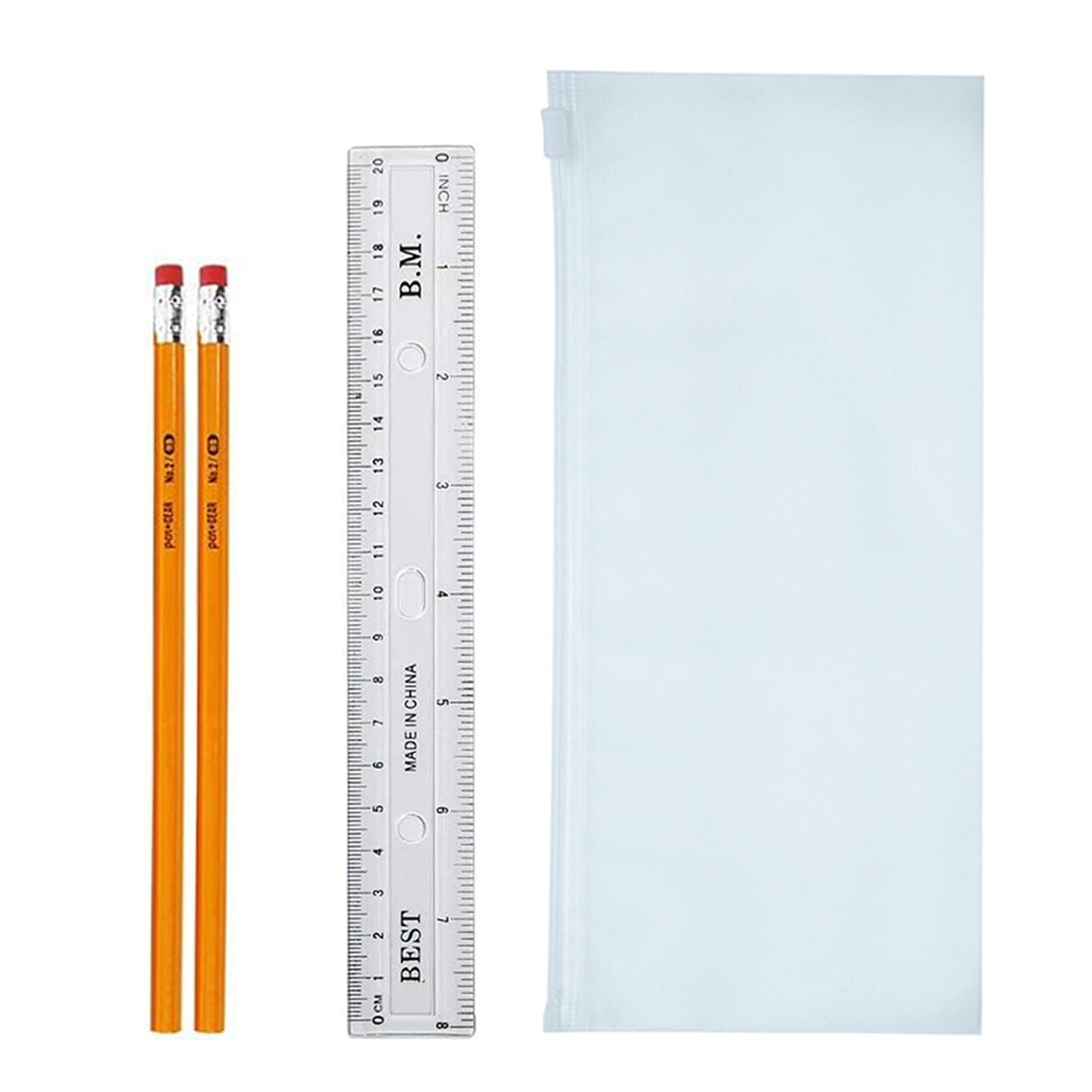 12 Wholesale 17 'Basic Wholesale Rucksack in 8 Farben & 12 Bulk School Supply Kits Ihrer Wahl