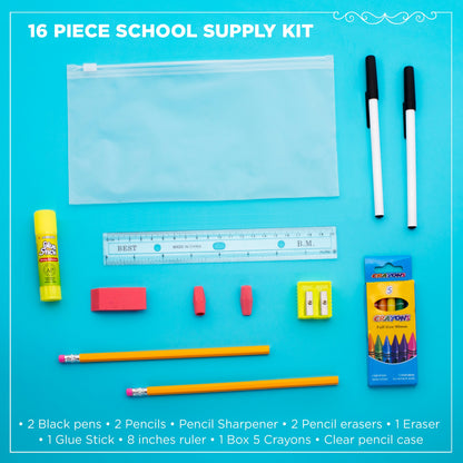 16 Stück Großhandel Grundschule Versorgungs-Kits für Studenten - Bulk Case von 48 Kits