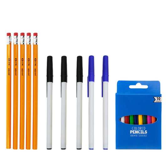 50 Stück Großhandel Premium School Supply Kits für Studenten - Bulk Case von 12 Kits
