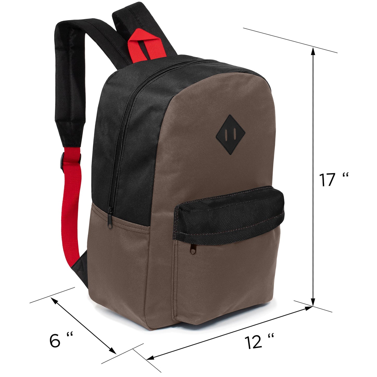12 Großhandels-17' gepolsterte Rucksäcke in verschiedenen Drucken & 12 Bulk School Supply Kits Ihrer Wahl