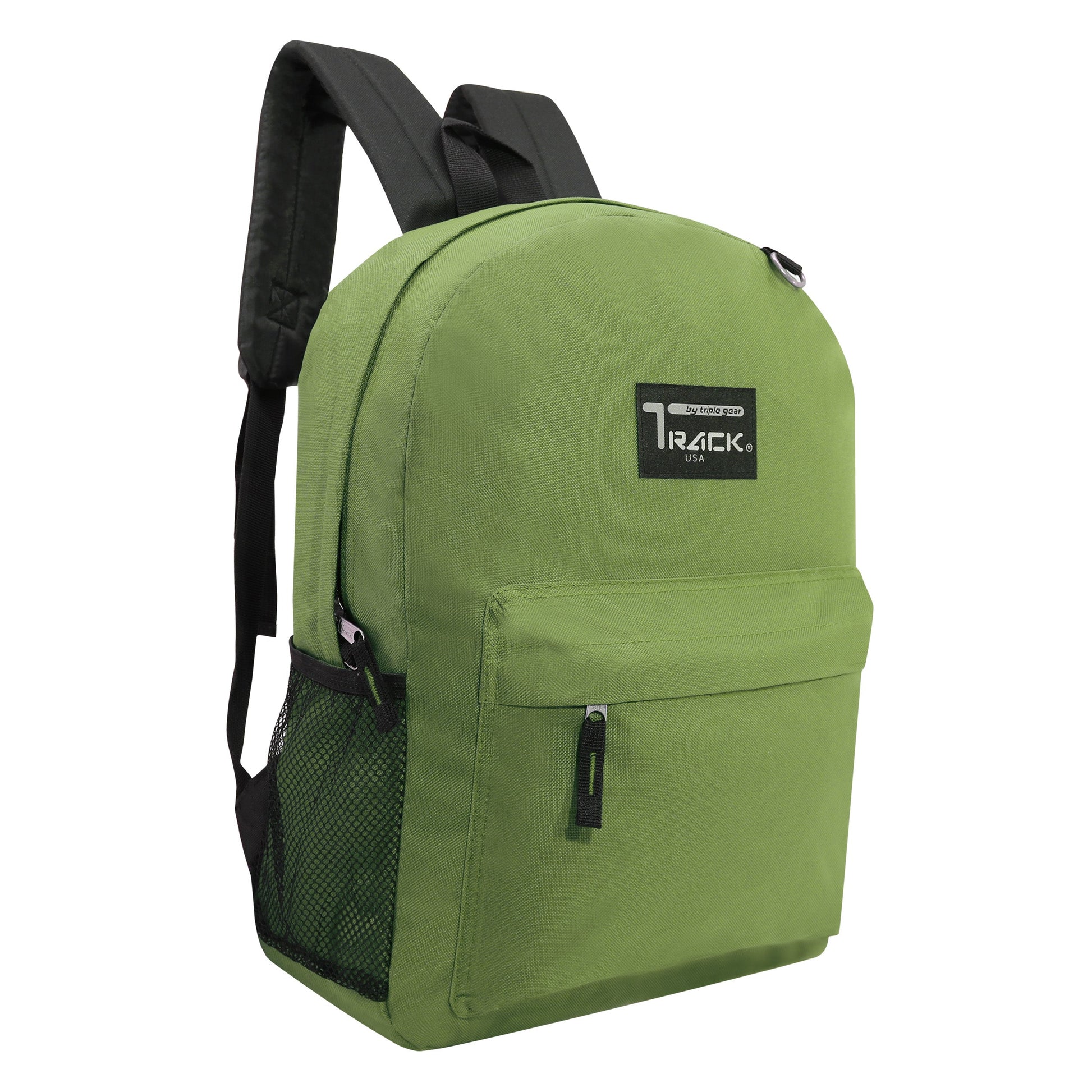 17' Wholesale Rucksäcke in Olivgrün | Zurückgepolstert | Bulk Case von 24 Bookbags