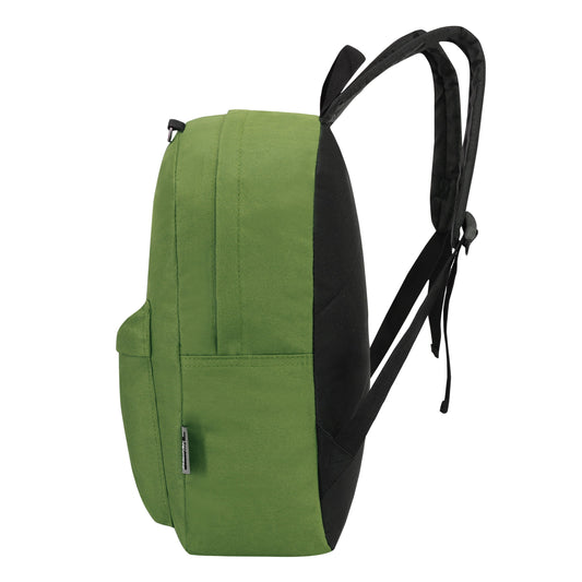 17' Wholesale Rucksäcke in Olivgrün | Zurückgepolstert | Bulk Case von 24 Bookbags