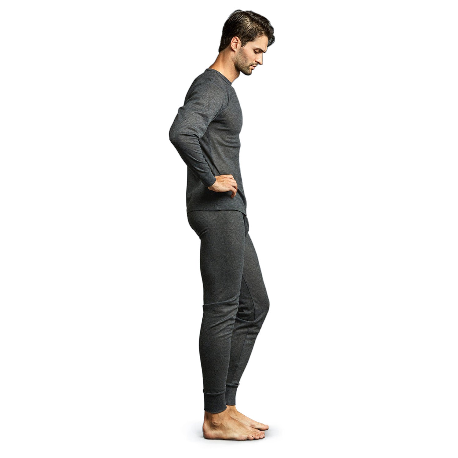 Herren Holzkohle Winter Thermal Unterwäsche Set Assorted Größen - Bulk Case von 24