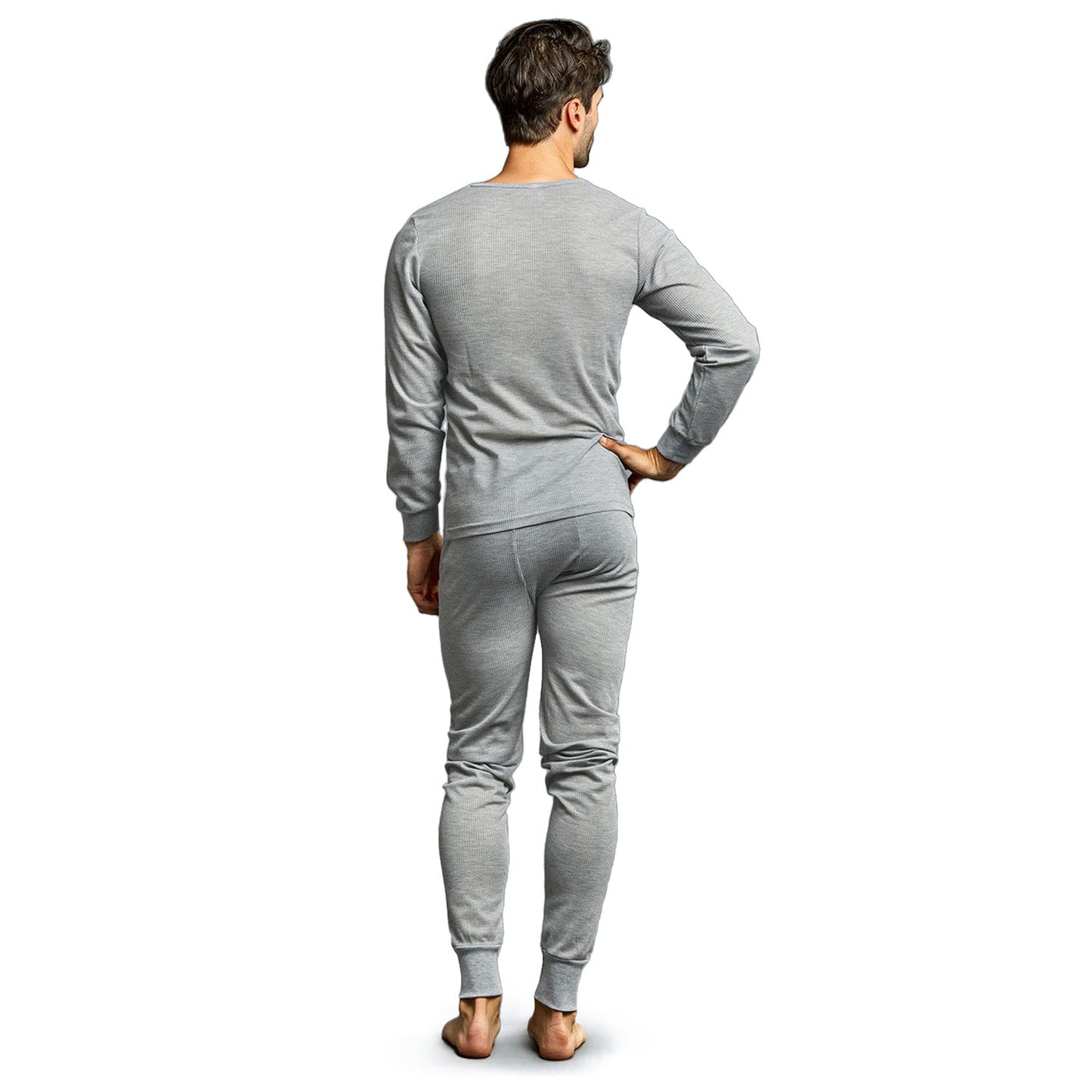 Herrengraue Winterthermal-Unterwäsche-Set Verschiedene Größen - Bulk Case von 24
