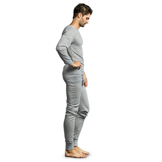 Herrengraue Winterthermal-Unterwäsche-Set Verschiedene Größen - Bulk Case von 24