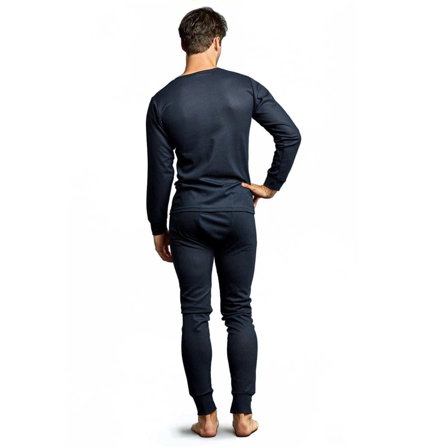 Herren Marineblau Winter Thermal Unterwäsche Set Assorted Größen - Bulk Case von 24