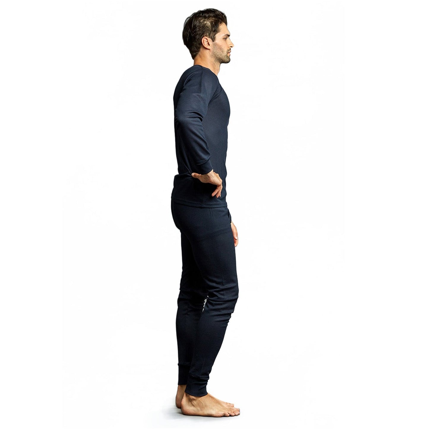 Herren Marineblau Winter Thermal Unterwäsche Set Assorted Größen - Bulk Case von 24