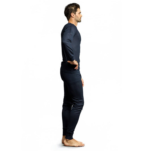 Herren Marineblau Winter Thermal Unterwäsche Set Assorted Größen - Bulk Case von 24
