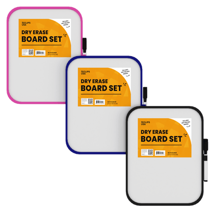 Großhandels-Trockenlöschplatten in verschiedenen Farben mit Marker - 3 Packung - Bulk Case von 48 Packungen - 144 Gesamt Boards