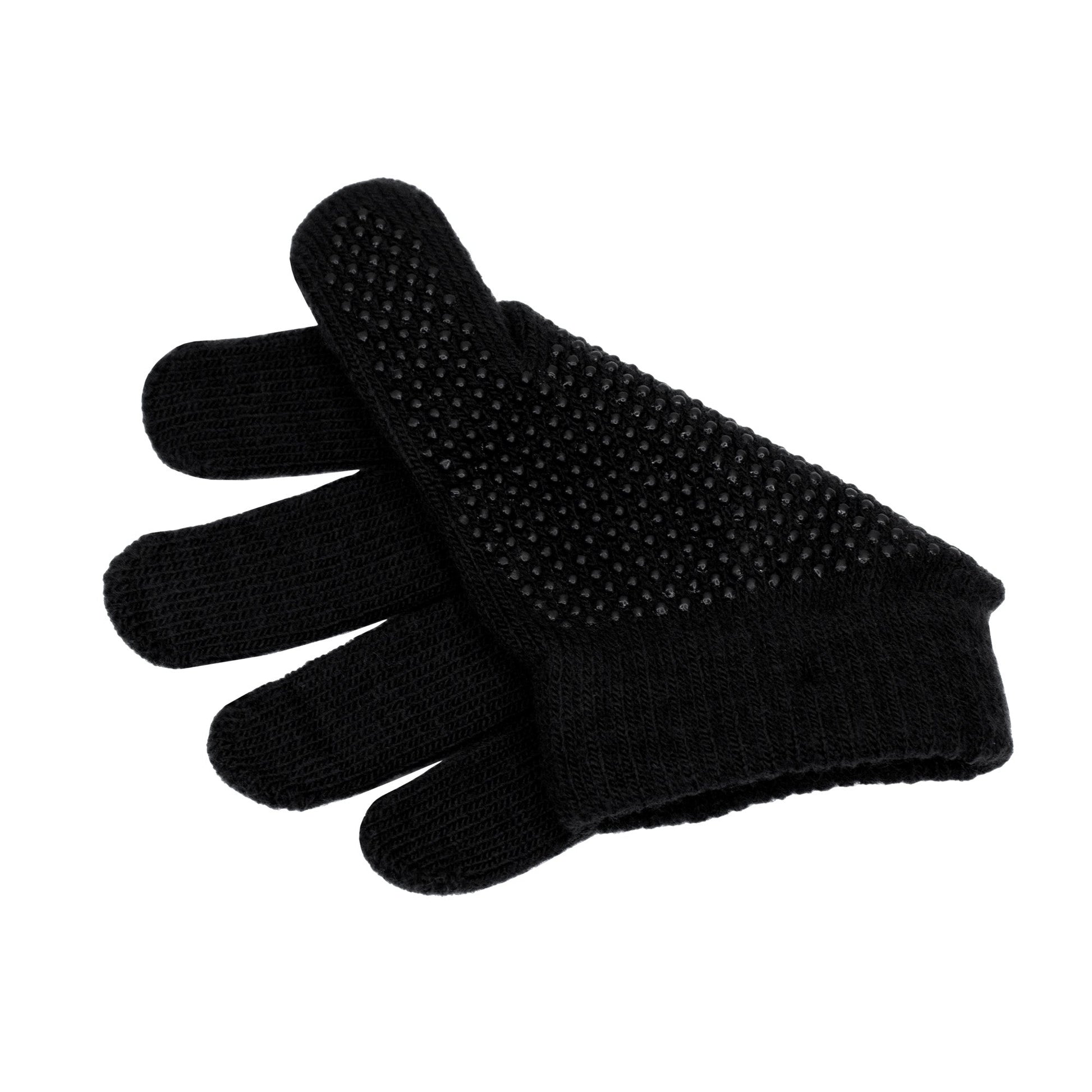 Schwarz Knit Wholesale Winter Handschuhe - Unisex - Obdachlose Pflege - Bulk Case von 96