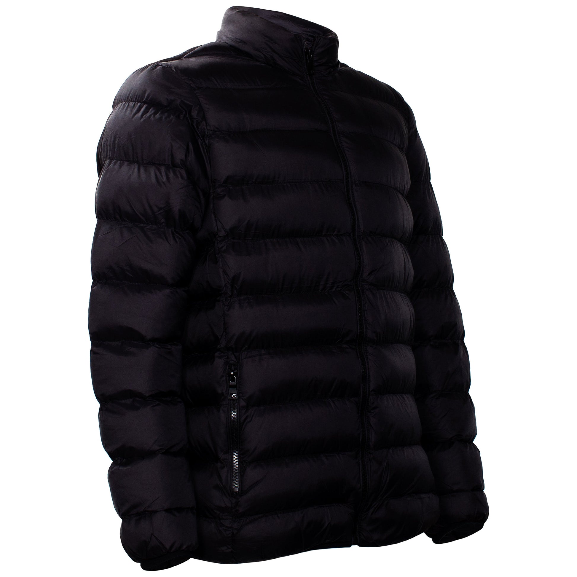 Herren-Hooded Warm Winter Wholesale Coats in Schwarz in verschiedenen Größen - Bulk Case von 12 Winter Jacken