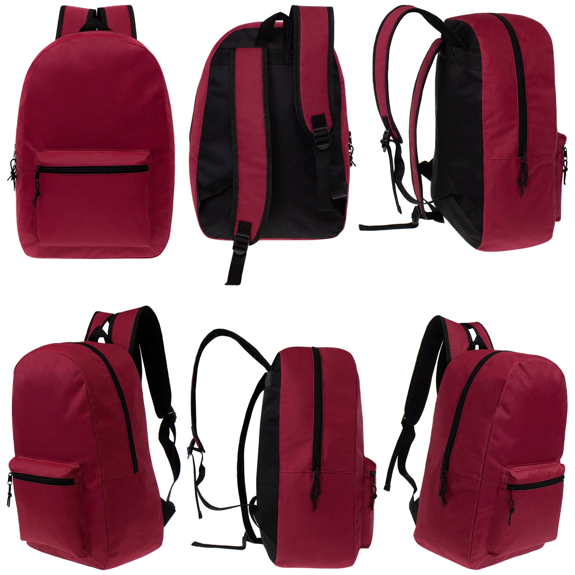15 'Grundschule Kinder Basic Wholesale Rucksack in 8 Farben - Bulk Case von 24