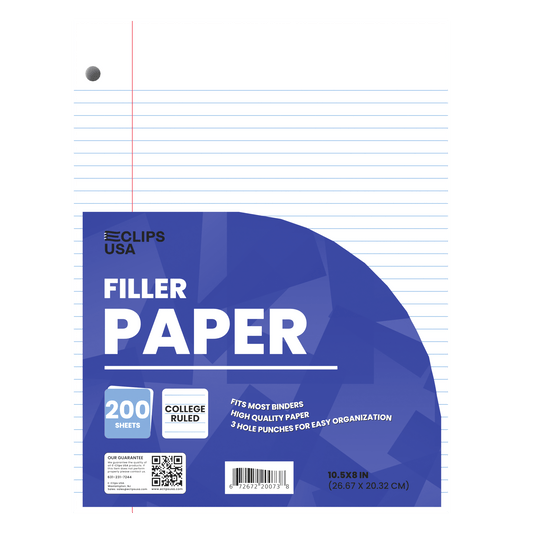 Großhandelsfüllerpapier für Back to School - College Ruled - 200 Sheets - Bulk Case von 24 Packungen