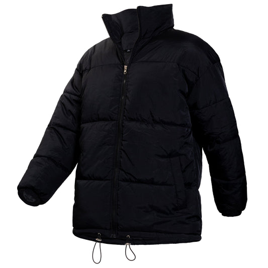Warme Winter-Mäntel in Schwarz (nur große Größen) - Bulk Case von 12 Winterjacken
