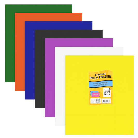 Großhandel 2 Taschenordner - Dauerhafte Polykonstruktion - Verschiedene Farben - Großbehälter von 48 Ordnern