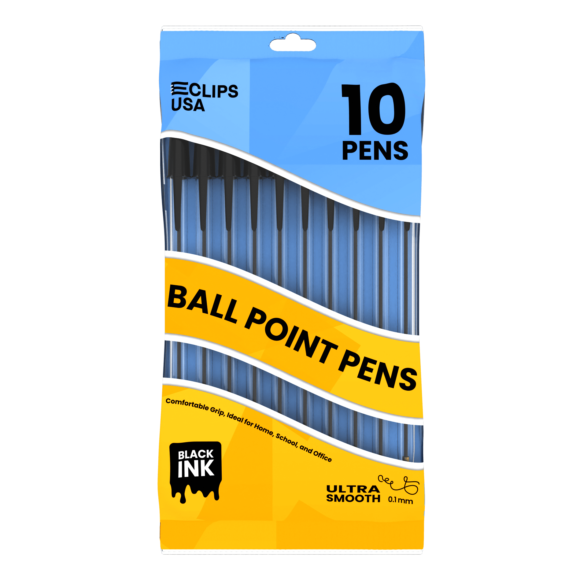 Schwarz Wholesale Ballpoint Pens - Packung of 10 - Bulk Case von 72 Packungen - 720 Schwarz Pens Total