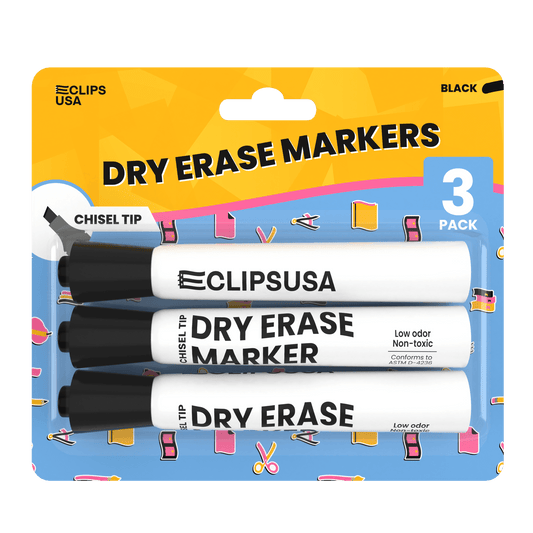 Großhandels-Schwarz-Dry-Erase-Marker - Chisel-Tipp - Bulk Case / 72 Packungen mit 3 - Total 216 Marker