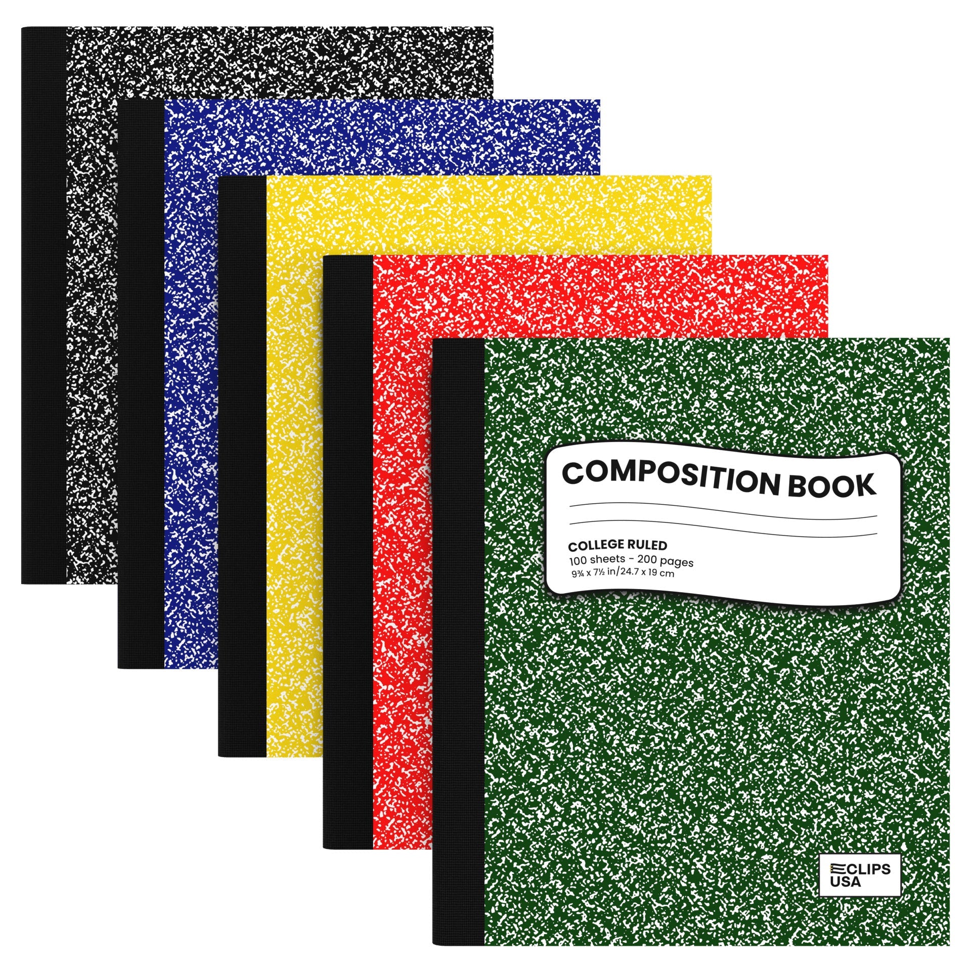 College Ruled Wholesale Composition Notebooks in verschiedenen Farben - Bulk Case von 48 Notebooks
