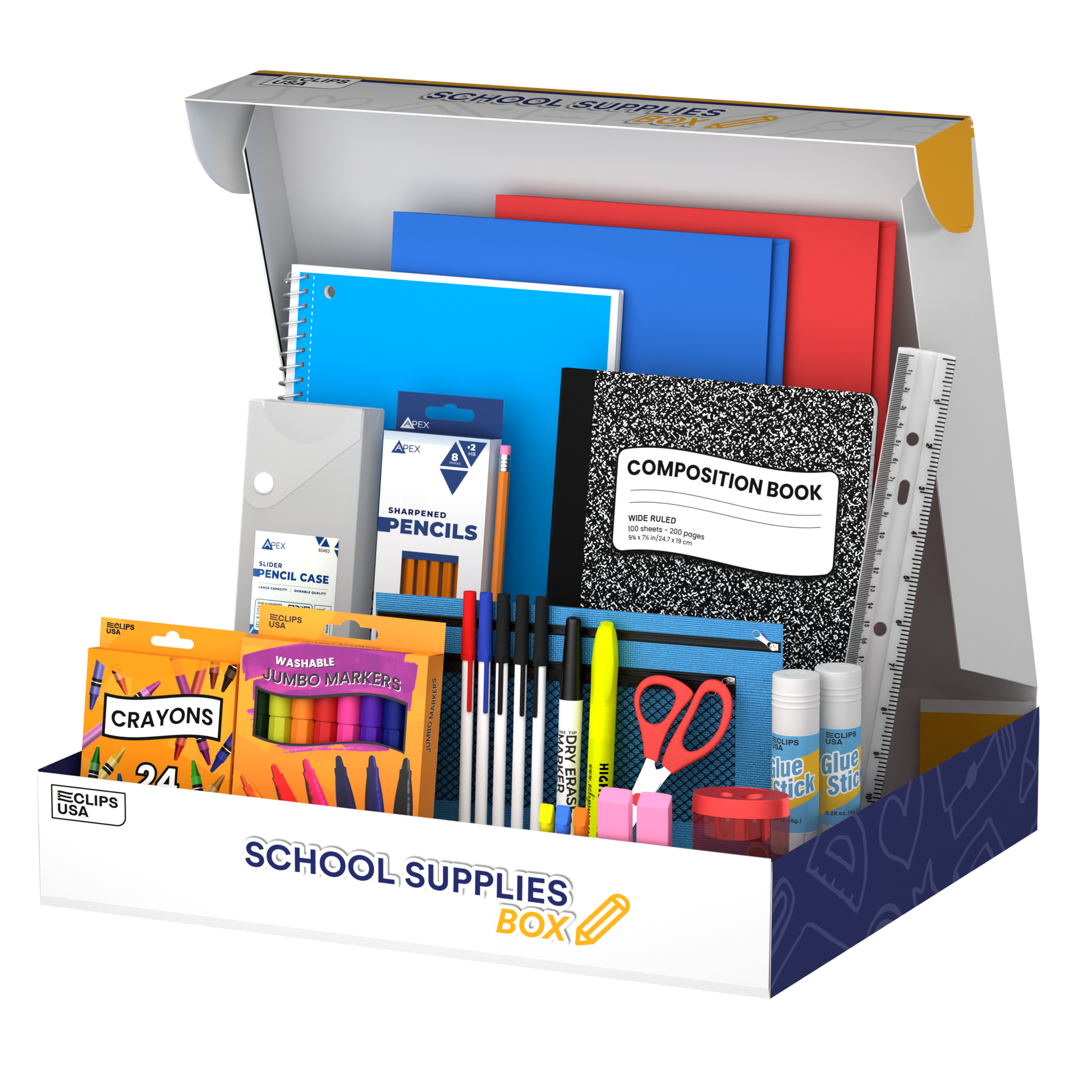 67 Stück Grundschule Boxed Wholesale School Supply Kits - Bulk Case von 12 Kits