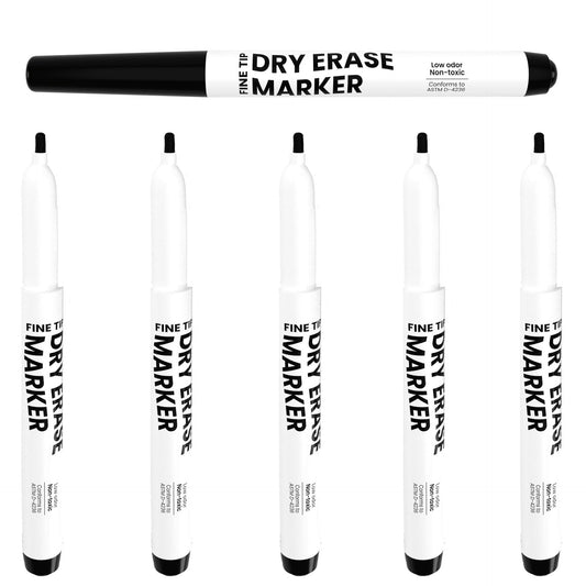 Wholesale Dry Erase Marker - Geruchsarm - ungiftig - Schwarz Feiner Tipp - Massenkoffer von 250