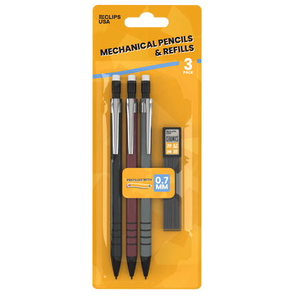Großhandels-Mechanische Bleistifte 3er-Packung mit Blei-Nachfüllungen - Bulk Case von 48 Packungen - 144 Gesamt-Mechanische Bleistifte