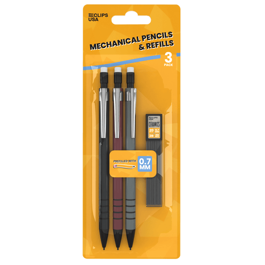 Großhandels-Mechanische Bleistifte 3er-Packung mit Blei-Nachfüllungen - Bulk Case von 48 Packungen - 144 Gesamt-Mechanische Bleistifte