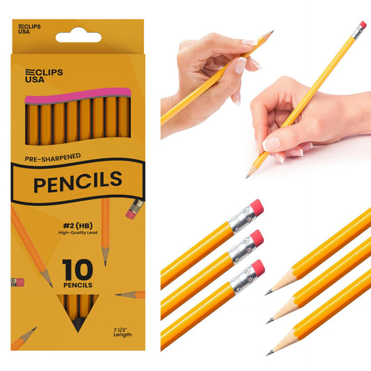 Großhandel # 2 Bleistift 10 Packung - Vorgeschärft - Bulk Case mit 80 Packungen - 800 Gesamt Bleistifte
