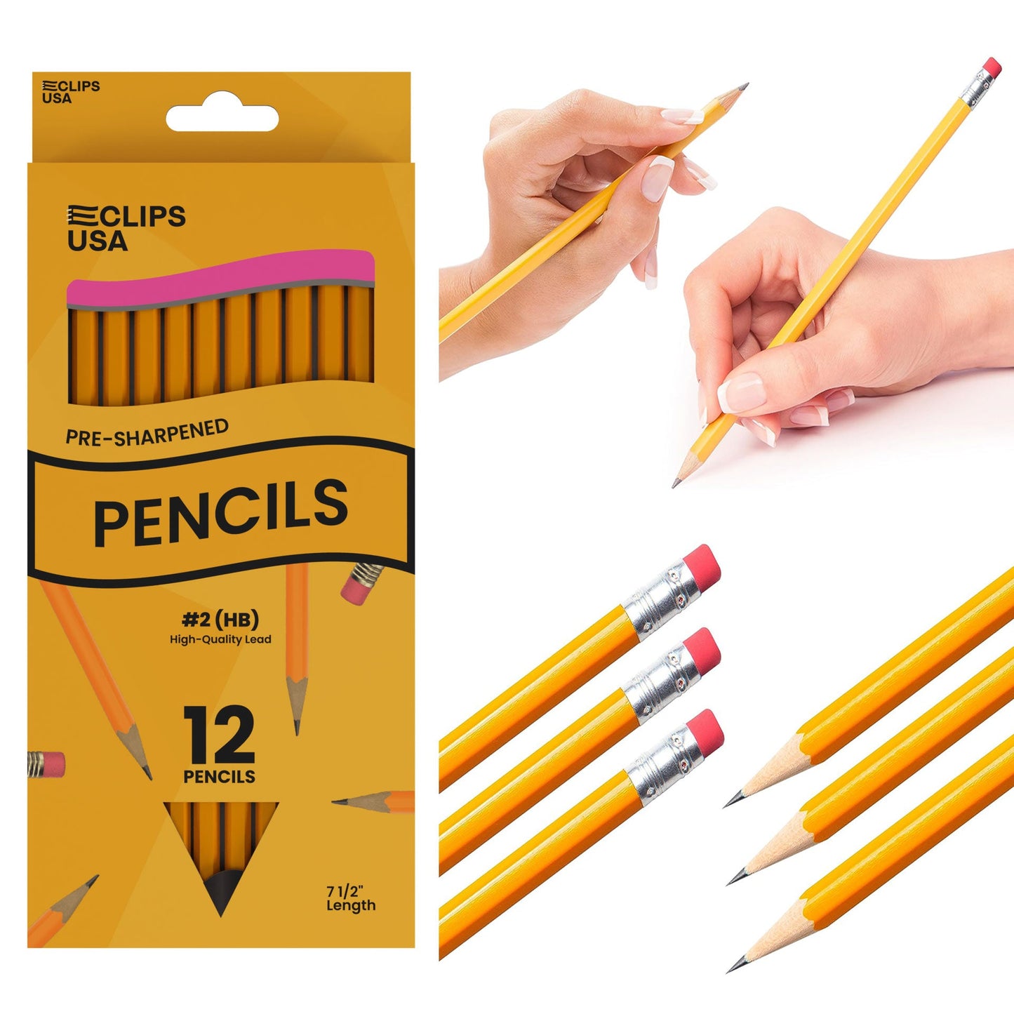 Großhandel # 2 Bleistift 12 Packung - Vorgeschärft - Bulk Case mit 80 Packungen - 960 Gesamt Bleistifte